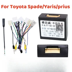 Canbus Box FT-RZ-02 For Toyota Corolla/Camry/CHR /RAV4/Spade/Yaris/Prius With Wiring Harness Power Cable Android 2 Din Car Radio