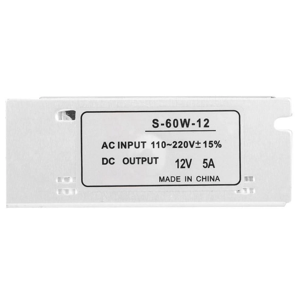 12V 5A Power Supply Adapter 60W Switching Power Supply 220 AC To 12V DC for LED Strip Light