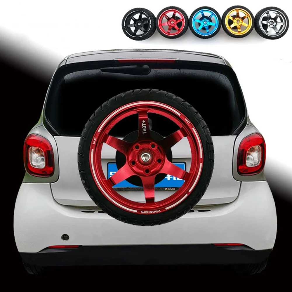 Car Trunk Back Door Handle Rear Door Glass Knob Exterior Decor Tire Trim Sticker For Smart fortwo forfour 451 453 Accessories