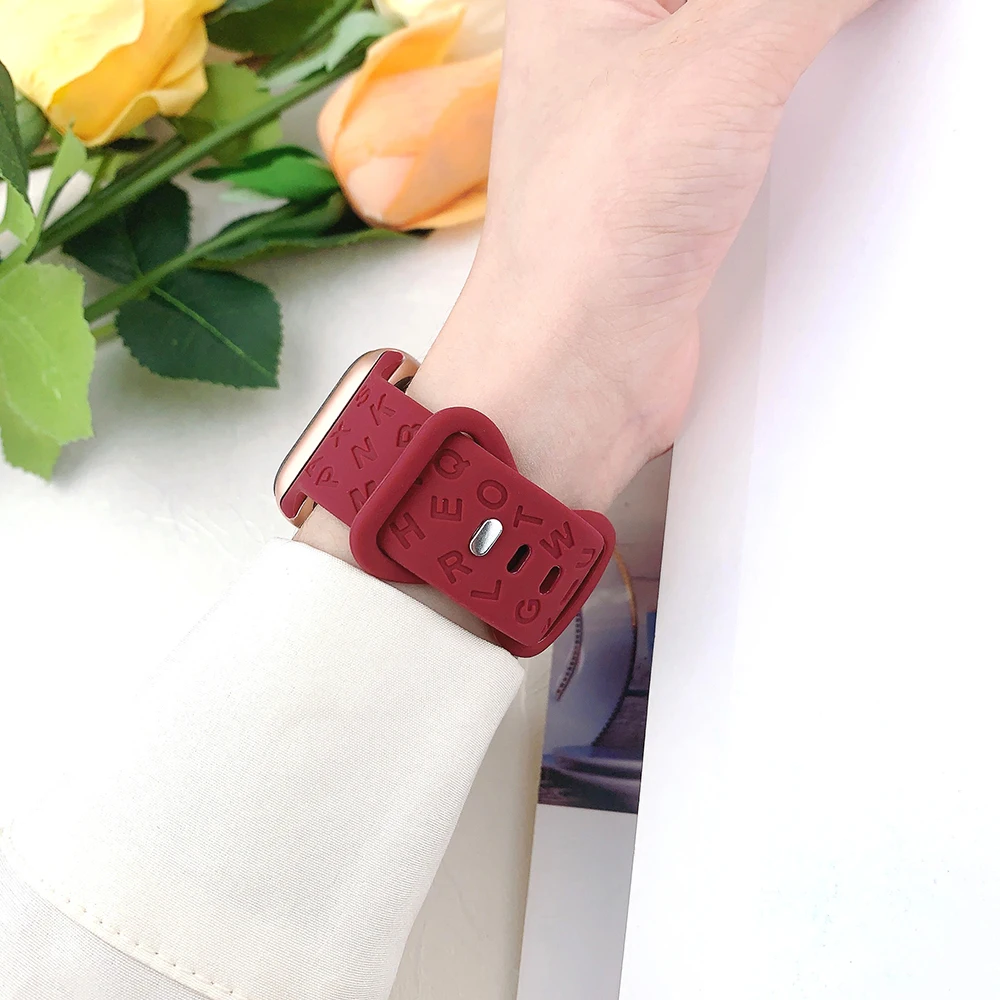 حزام سيليكون لساعة أبل 44 مللي متر 46 مللي متر 40 مللي متر 45 مللي متر 42 مللي متر 41 مللي متر 38 مللي متر كوريا سوار iWatch سلسلة 10 SE 9 8 7 6 Ultra 2 49 مللي متر