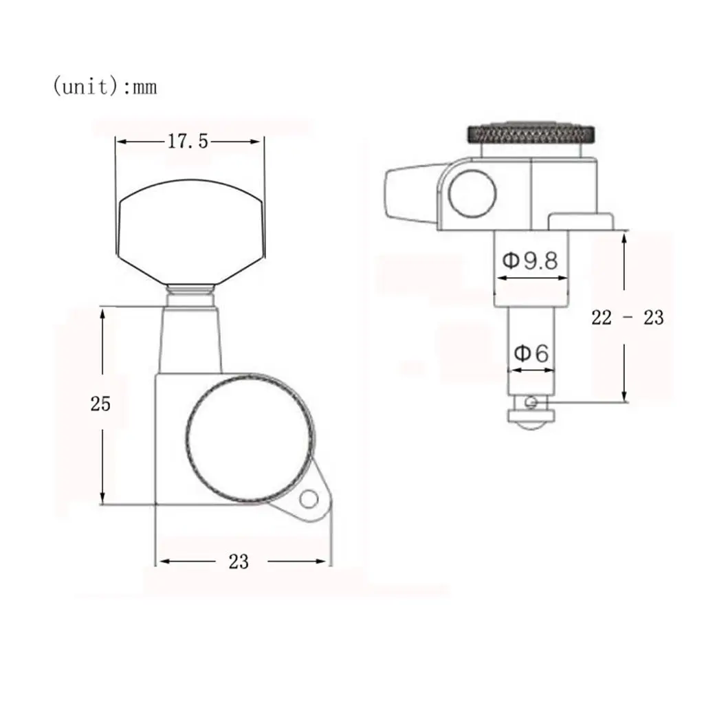 Acoustic Electric Guitar Parts Accessories High Quality Inline String Button Tuners for Guitar Maintenance and Repair - view 3