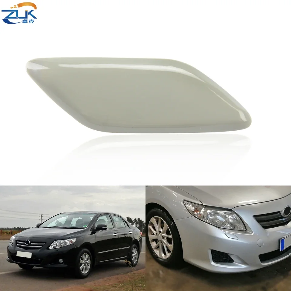 ZUK Unpainted Front Headlight Washer Nozzle Cover Headlamp Cleaning Cap For TOYOTA COROLLA E15 2006-2009 85045-12080 85044-12120