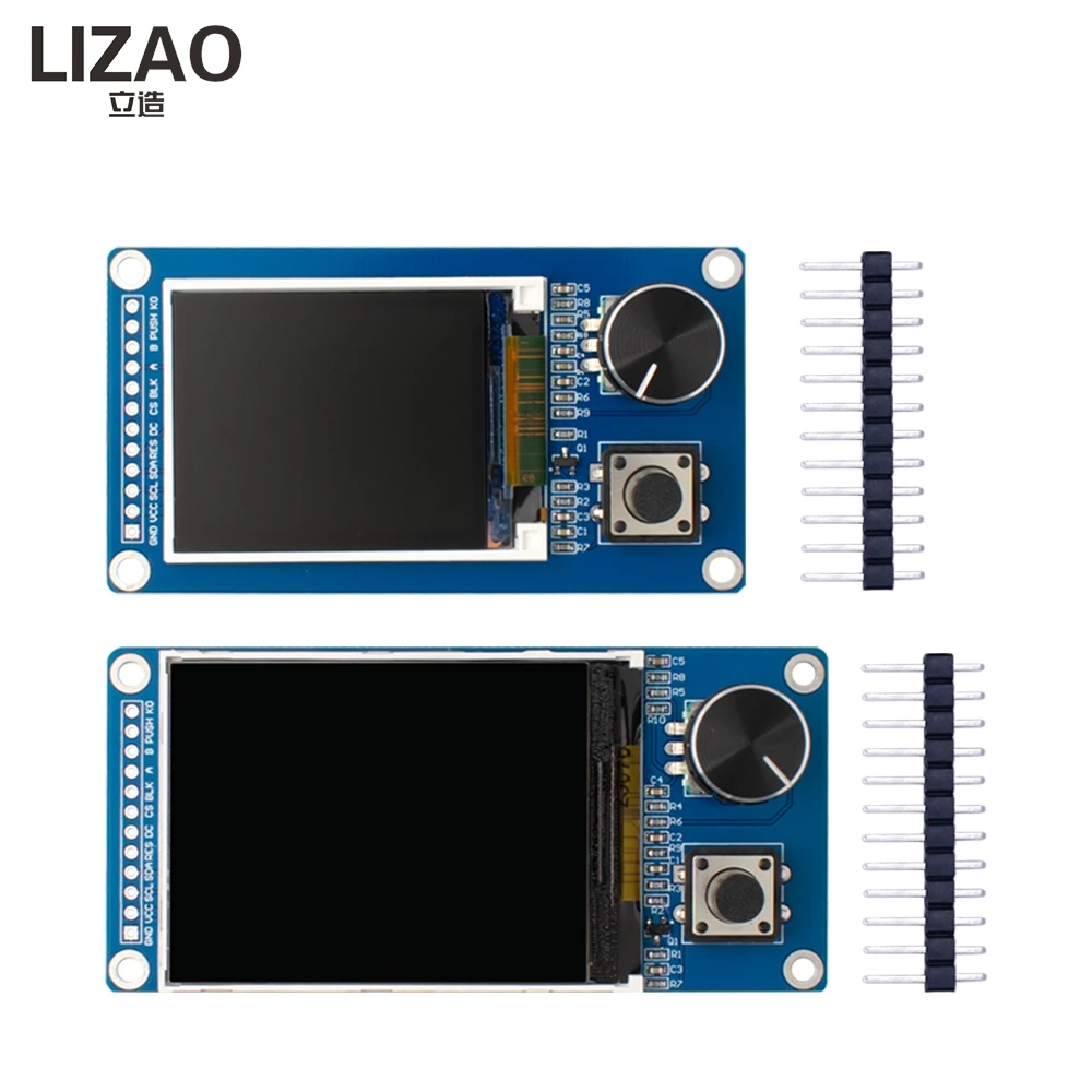 Ekran TFT o przekątnej 1,8 cala/2,4 cala z modułem kombinowanym enkodera obrotowego EC11, interfejs SPI, wyświetlacz LCD dla Arduino