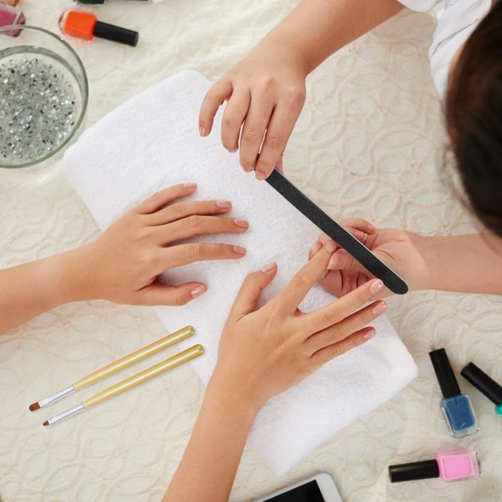 7 個ネイルアートペイントペンセット軽量で快適なネイル DIY 描画ペンホームサロンマニキュアジェルデザインアクセサリー