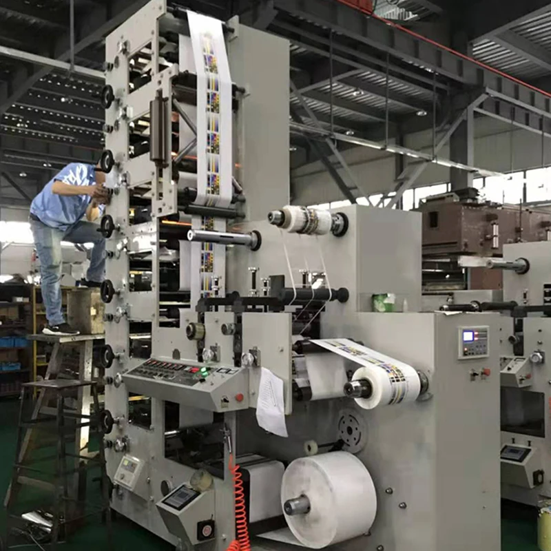 Narrow Web 4 5 6 8 Colors 320mm UV Dryer Die Cutting Sticker Label Bopp Film Paper Cup Flexo Printing Machine