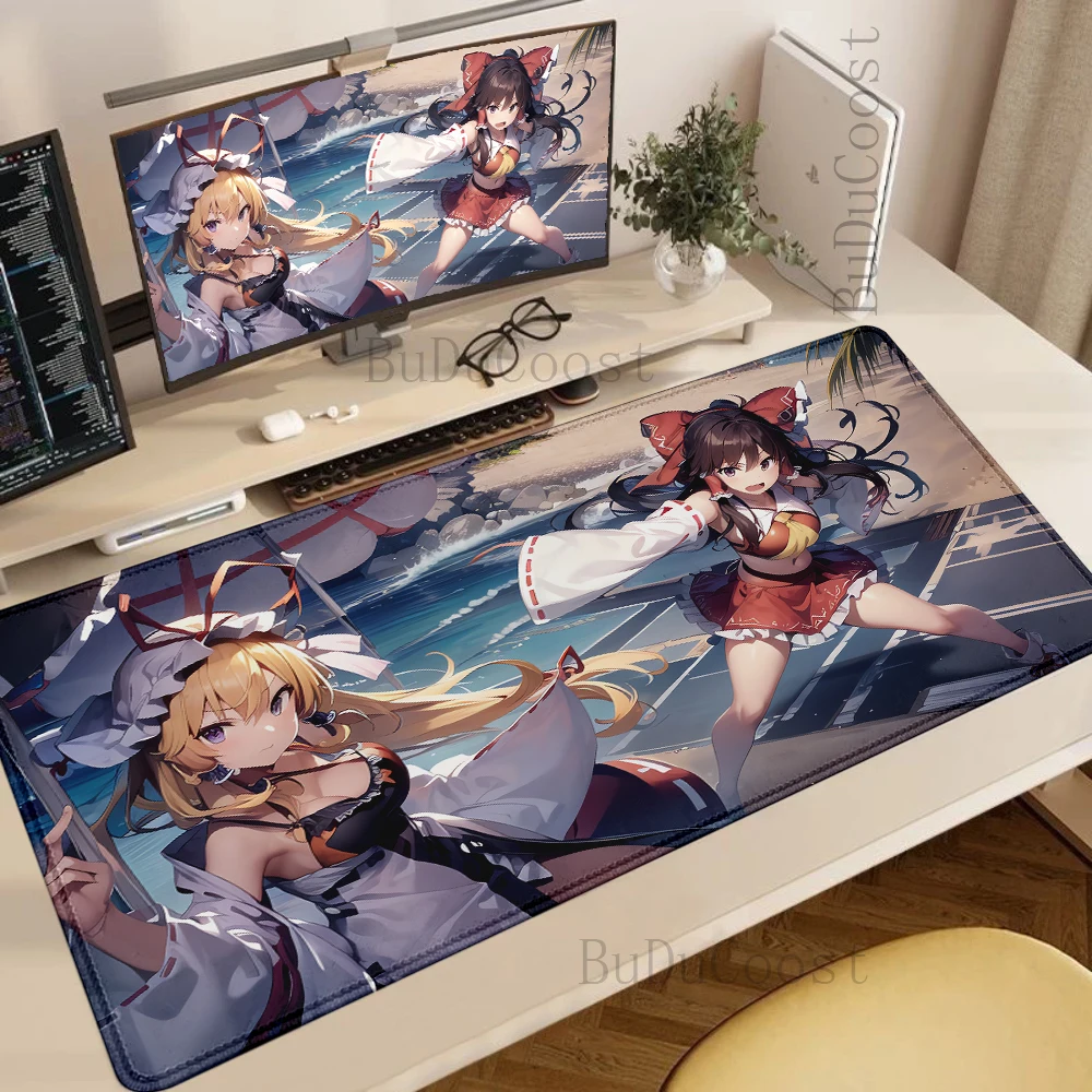 

Hot selling item Hakurei Reimu Anime electronic sports Rubber Mousepad Locking PC Computer Office XXL HD Printing Desk Mouse Pad