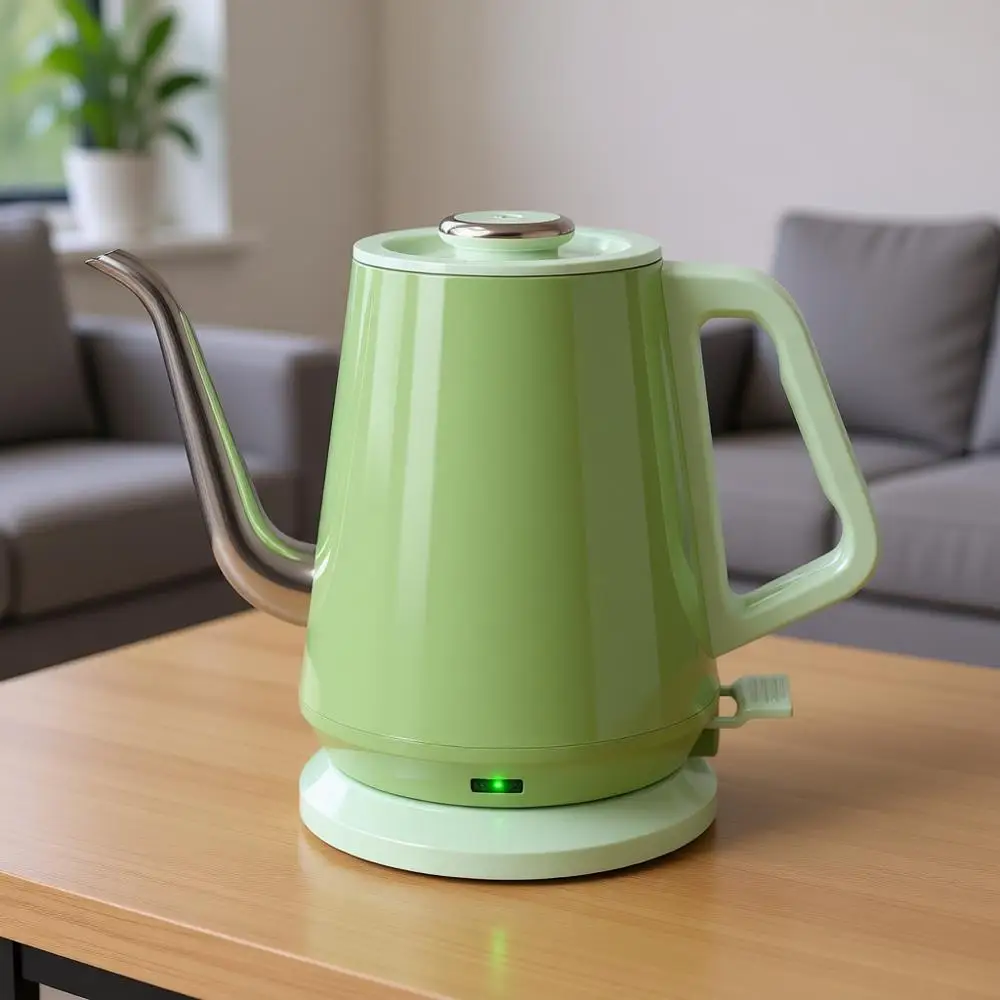 

Electric Kettle 0.8L, 1200W, Auto Shut Off, Pour Over, Small Kitchen, RV, Travel, Coffee & Tea - Green