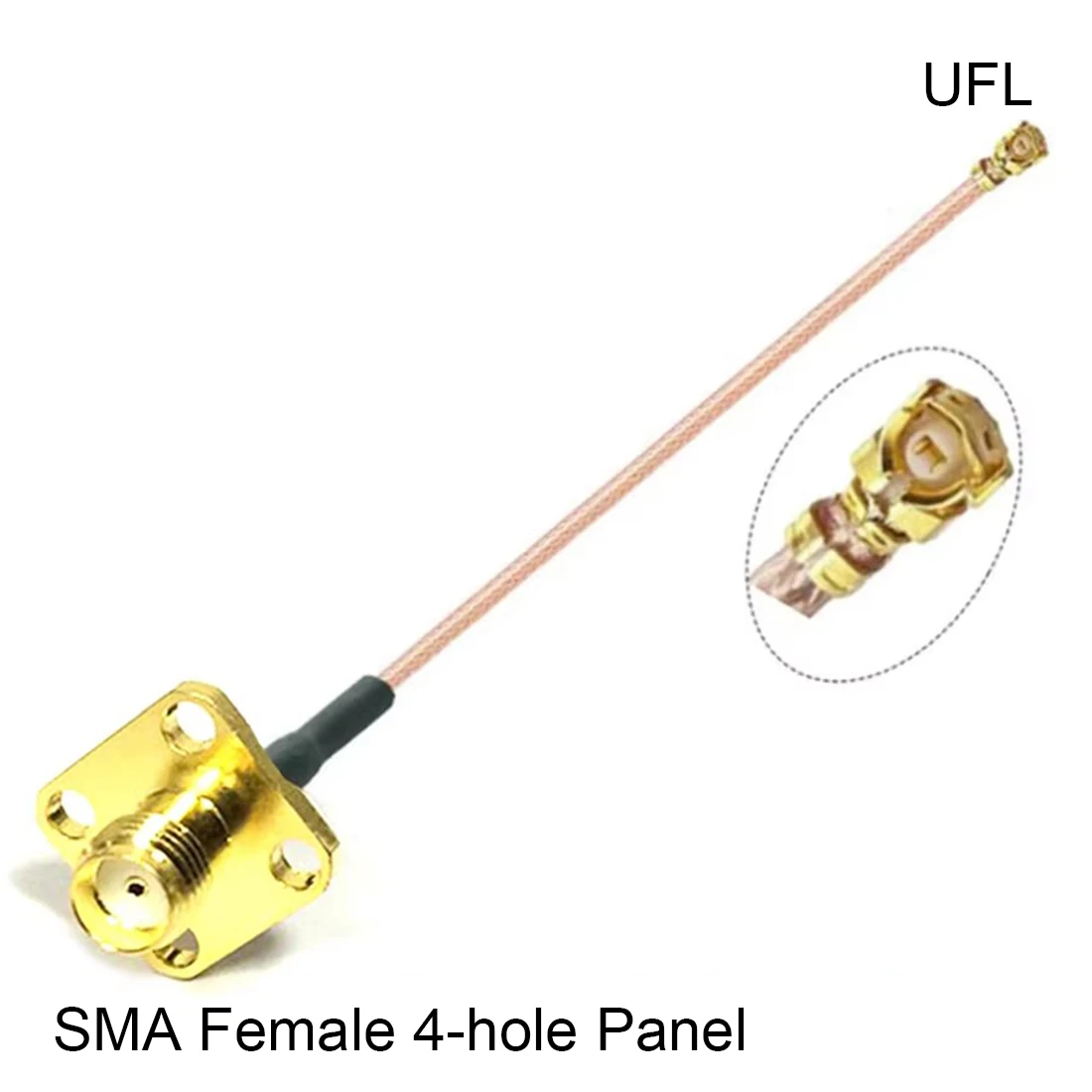 SMA Female 4-Hole Panel Mount to U.FL RG178 Cable Connectors Adapter for Wifi Router NEW Wholesale