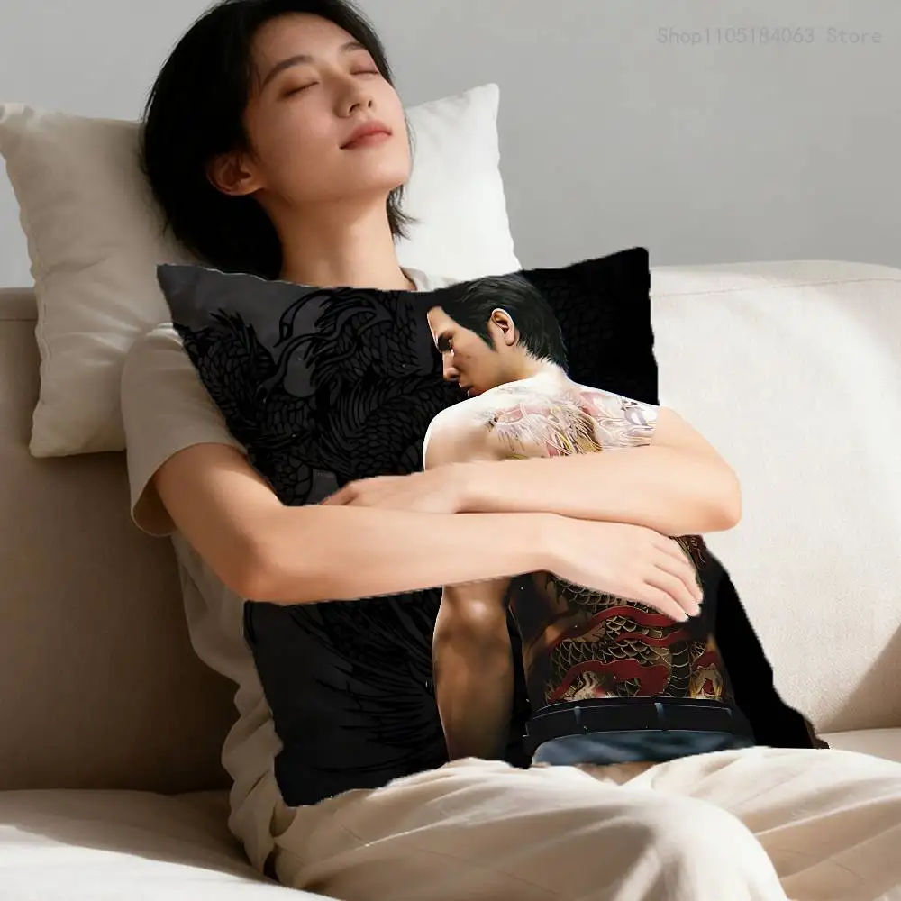 Y-YAKUZA Kazuma Kiryu كيس وسادة ل أريكة ديكور سيارة مكتب غرفة الطباعة غطاء الوسادة الزينة والحامي