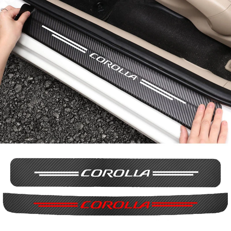 Carbon Fiber Car Sticker Auto Door Trunk Protective Strip Anti Scratch Decal For Toyota GR Corolla S Altis Esport Axio X Cross