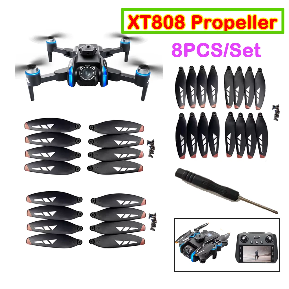 XT808 Screen Display RC Drone Original Propeller Spare Part LSRC XT808 Wing Blade Rotor Part Accessory