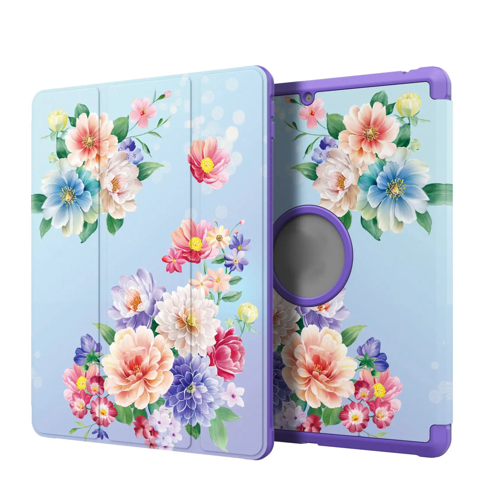 Tablet Case for iPad 8Th 2020 / 7Th 2019 10.2 Inch Waterproof Dustproof Scratch-Resistant Colorful Case,Type