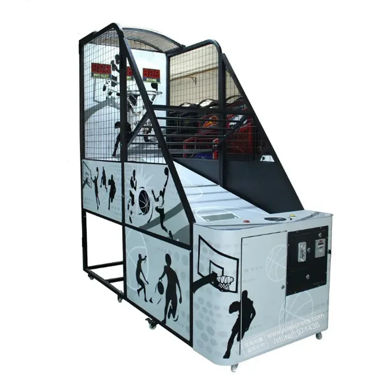 

Coin Operated Basketball Games Shopping Mall Amusement Equipment Adults Shooting Ball Hoop Tickets Redemption Arcade Machine