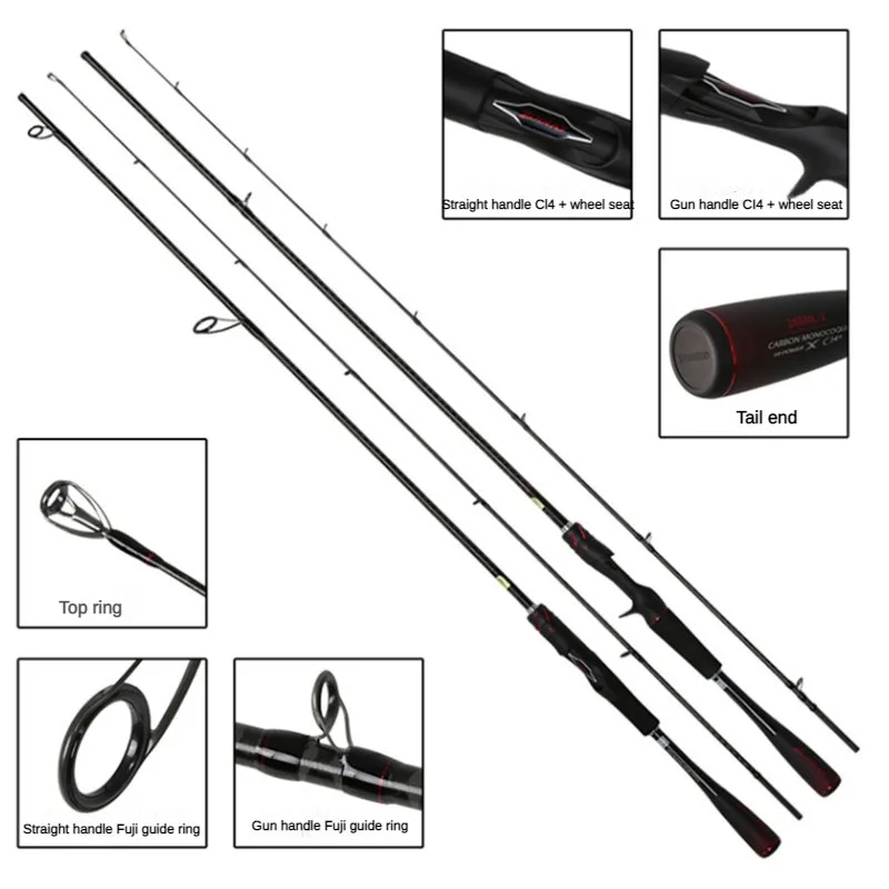 Zodias-Ultra Light Carbon Rod, Long Range Throwing Pole, Sea Fishing Rod, Spinning Casting, ML and M Power, 2.13m