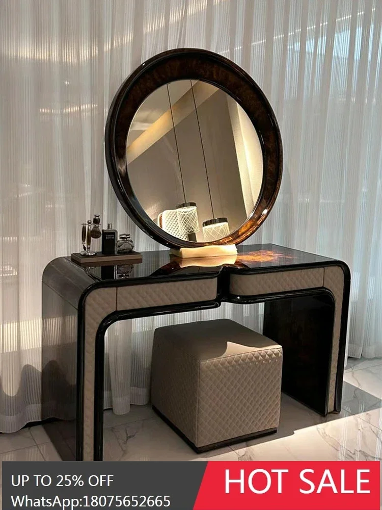 

SGF solid wood makeup table high-end villa furniture