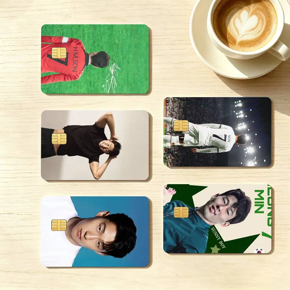 Korea football star S-Son Heung-min  Credit Card HD Stickers Game Card Decal Small Chip Waterproof Sticker Gift