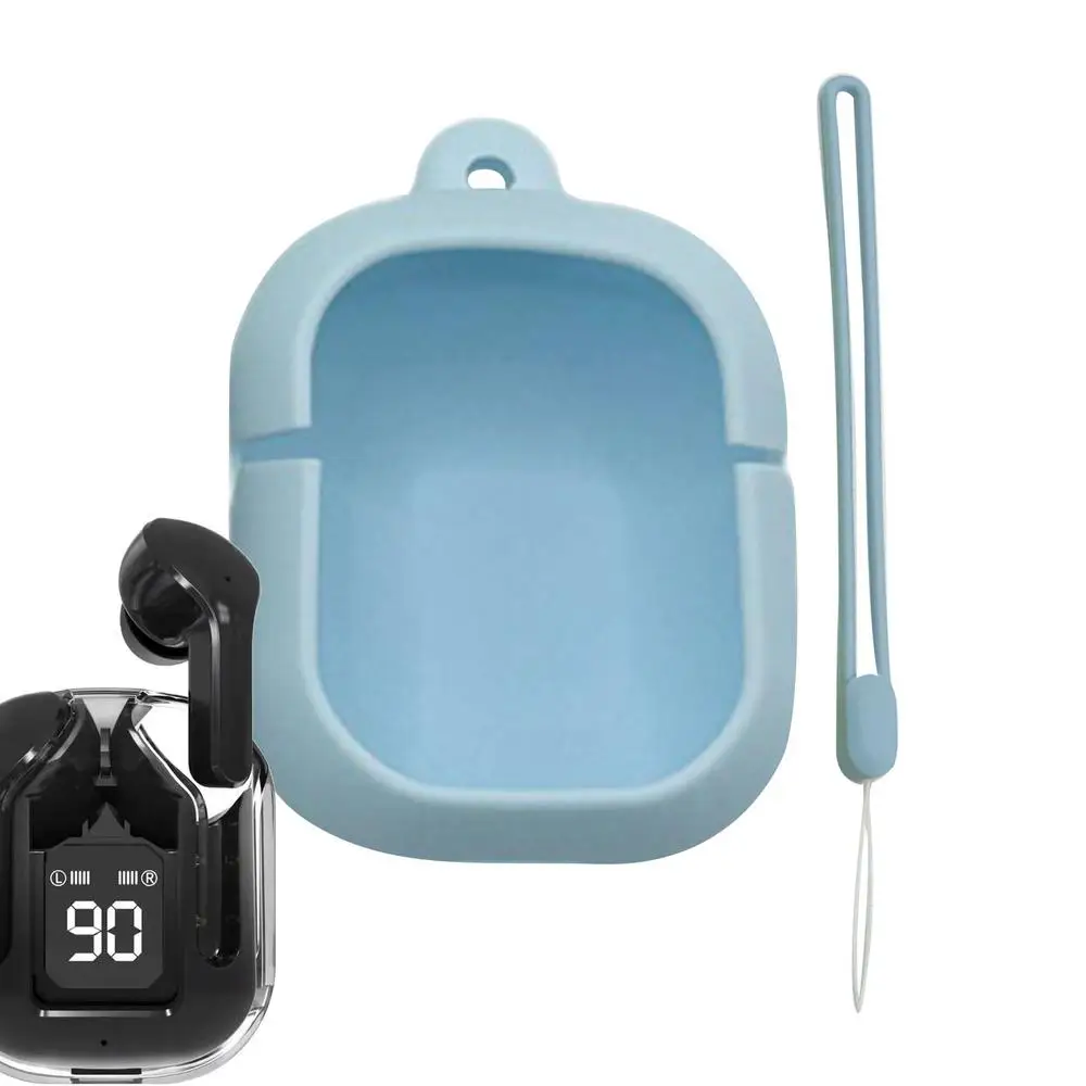Wireless Earbuds Case Cover Silicone Case With Lanyard For