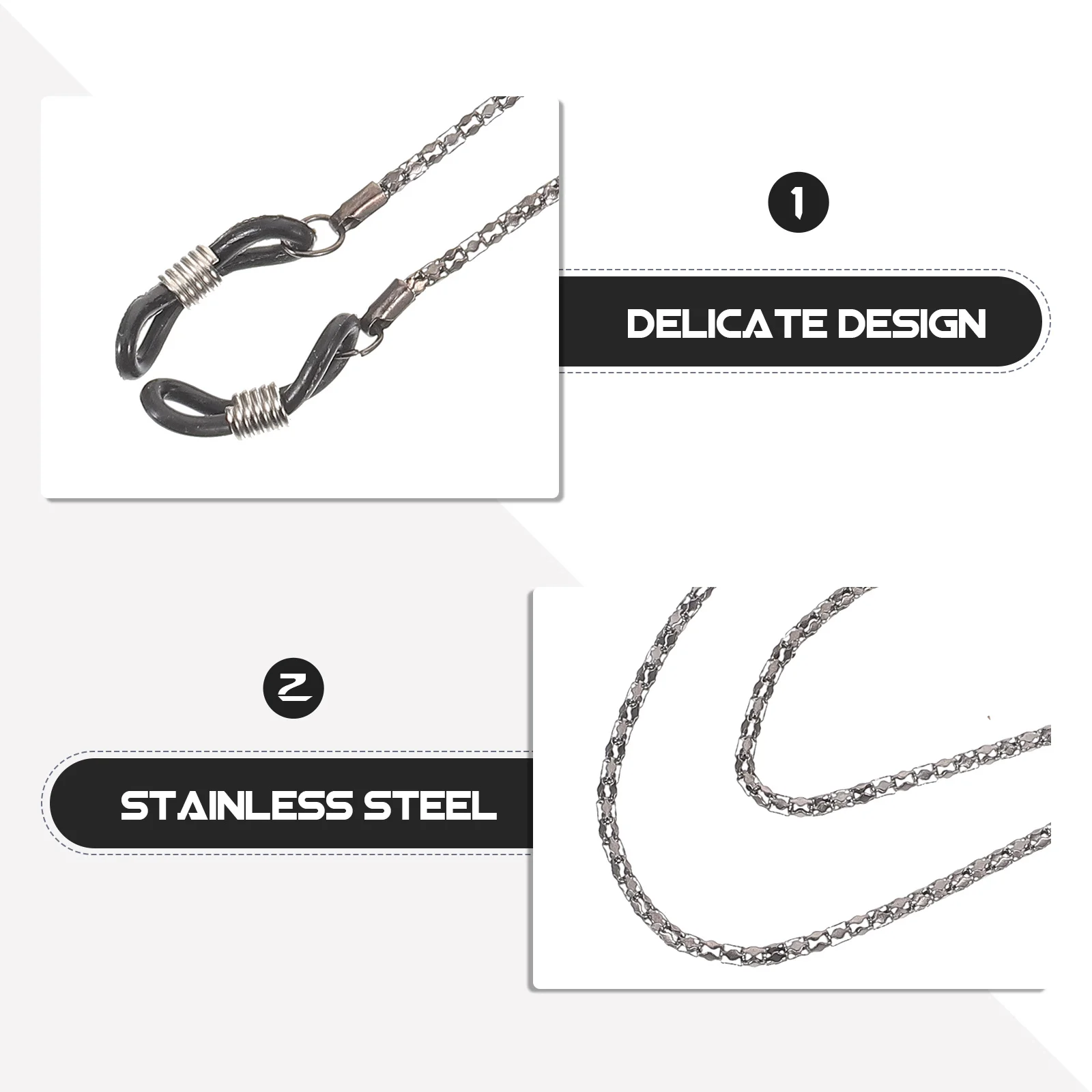 

Eyeglass Chain Stainless Steel Anti-Slip Glasses Holder Neck Strap for Outdoor Travel Sports Women Fashion Accessory Comfortable