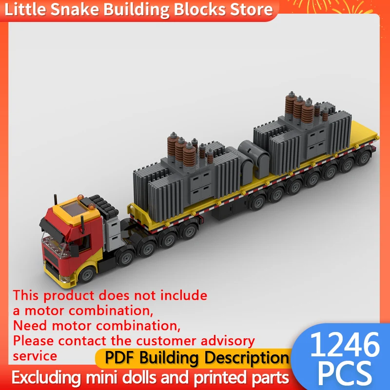 City Car Model MOC Building Bricks Mini Tractor With Transformer Modular Technology Children Holiday Gifts Assemble Toys Suit