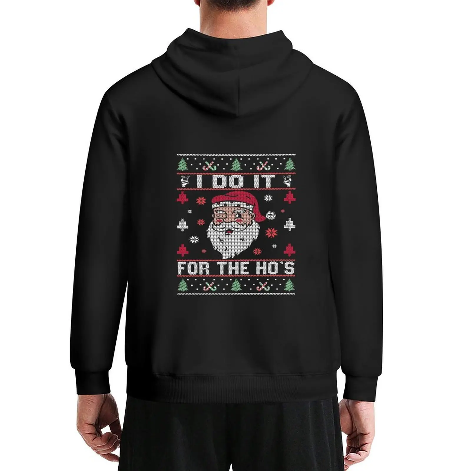

I Do It For The Ho's, Rude Offensive Christmas Santa Sweater Hoodie male clothes men's sweat-shirt new in hoodies