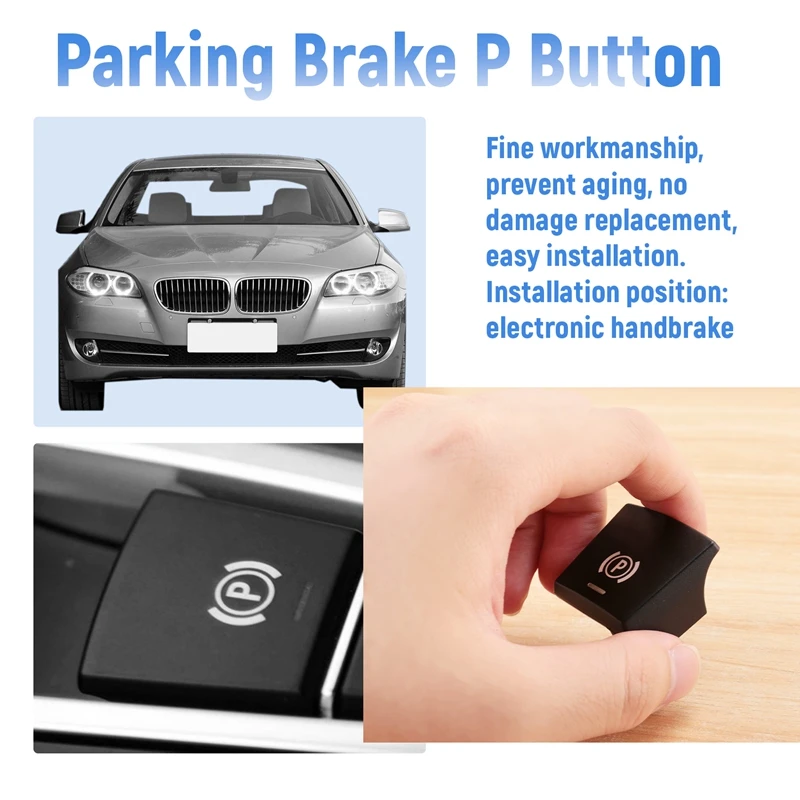Tampa do interruptor do botão do freio de estacionamento P, BMW 5 6 X3 X4 F10 F11 F06 F12 F25 09-13