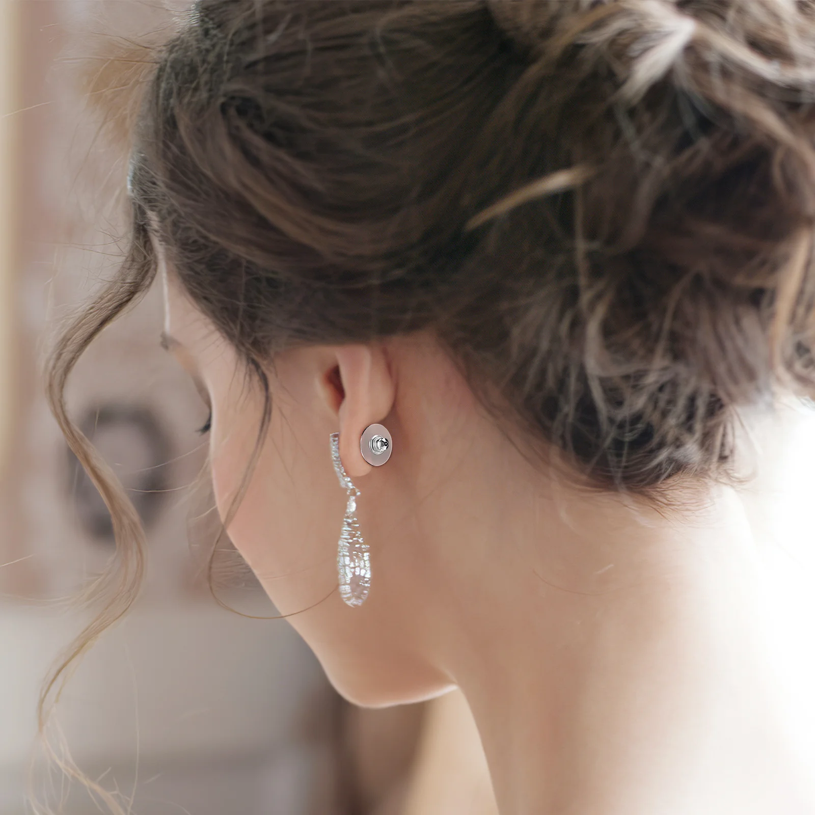 

6 pcs Silicone Clear Replacement For Studs Heavy Earrings Support Locking Earring Backs For Women Ear Ring Backs Stopper Earring