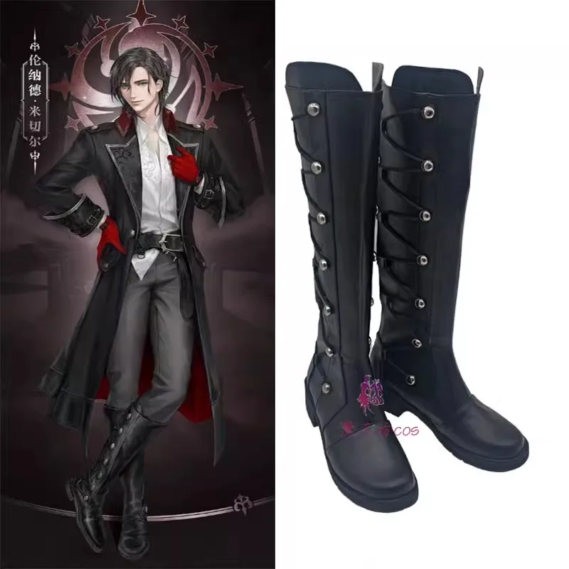 

Lord of Mysteries Leonard Mitchell Cosplay Costume Shoes Handmade Faux Leather Shoes Boots