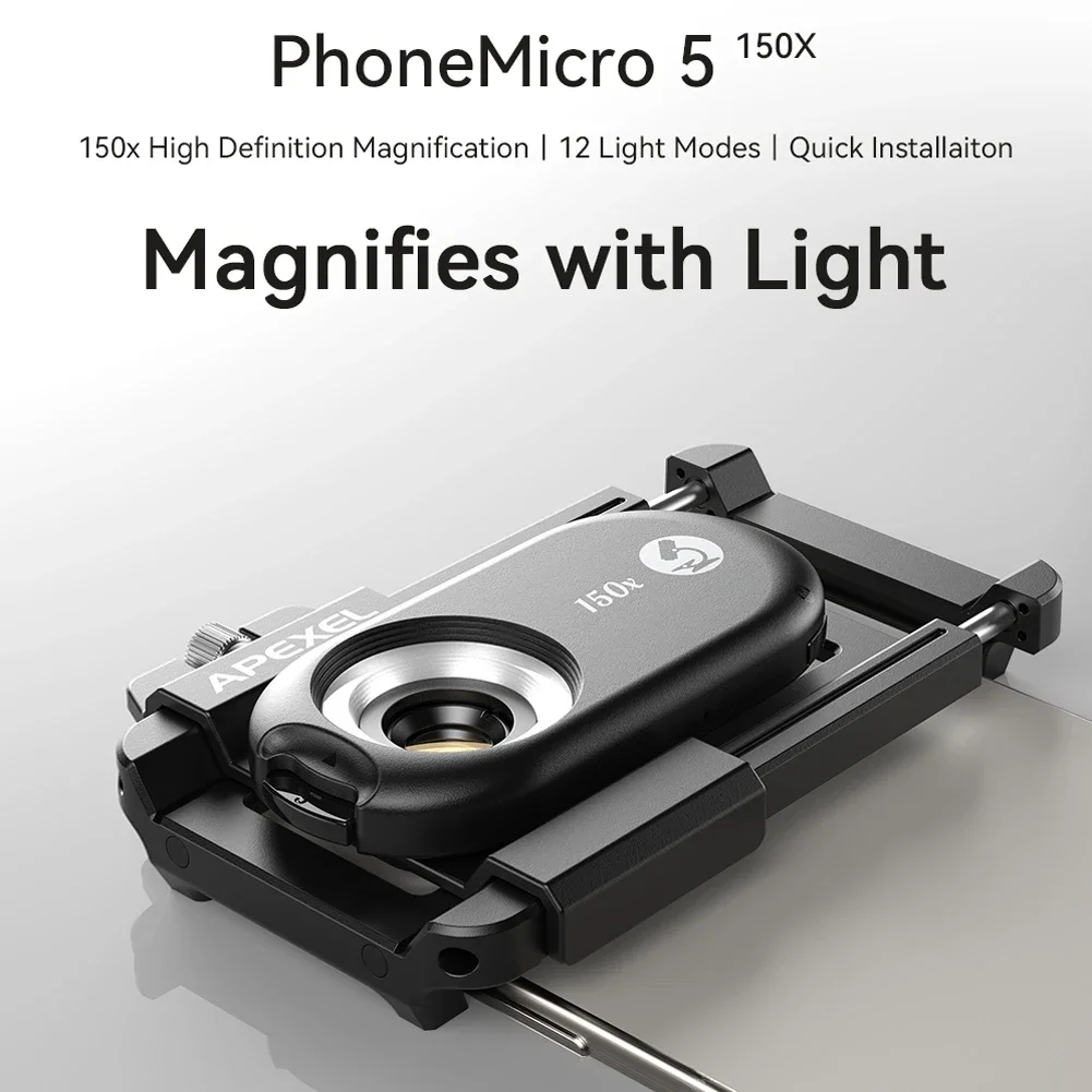 Quick Release Cellphone Microscope Portable Mobilephone Microscope High Magnification CPL Polarized Lenses Eliminate Reflections