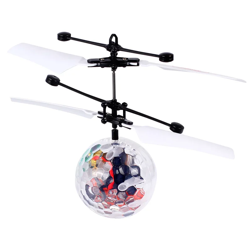 Colorful Mini Shinning LED Drone Light Crystal Ball Induction Quadcopter Aircraft  drone Flying Ball Helicopter kids toys