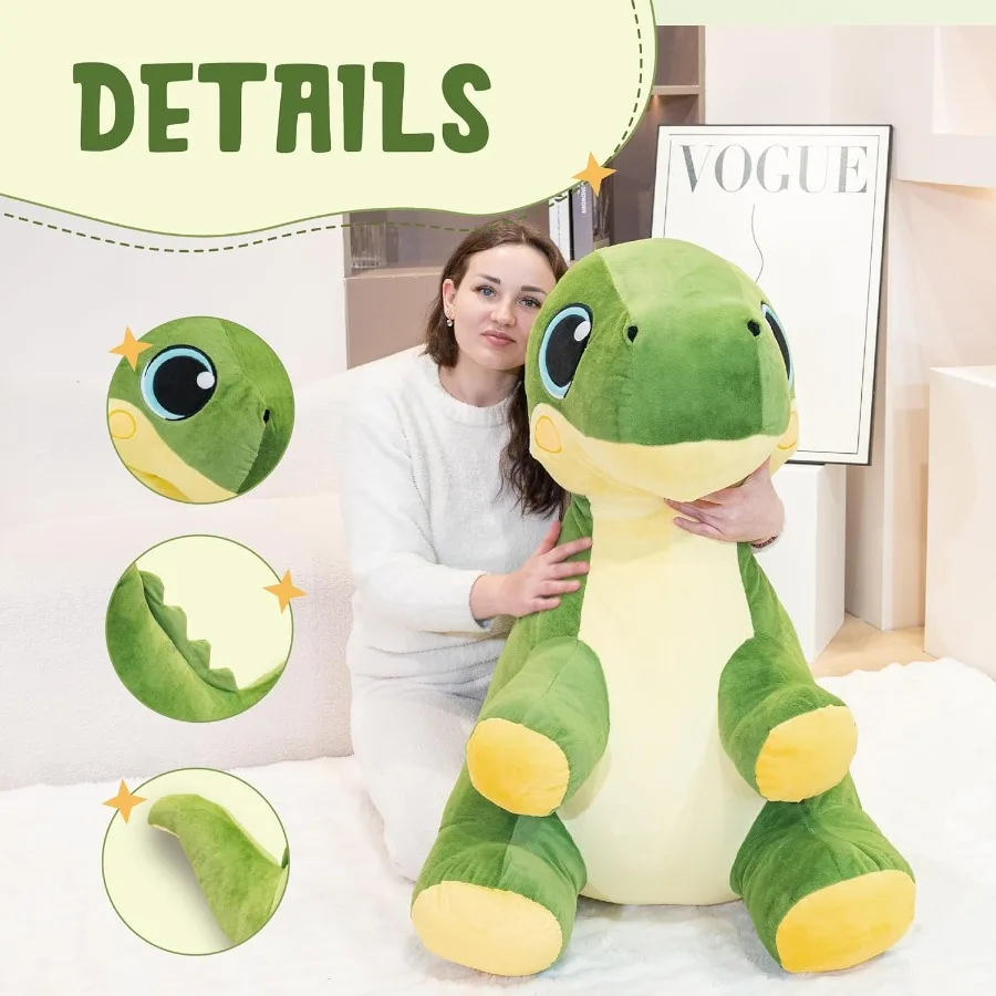 31 Large Dinosaur Stuffed Animals for Boys Soft Jumbo Trex Plush Toys Big Stuffed Dinosaur Plushie Giant Dino Plush Toys Gifts