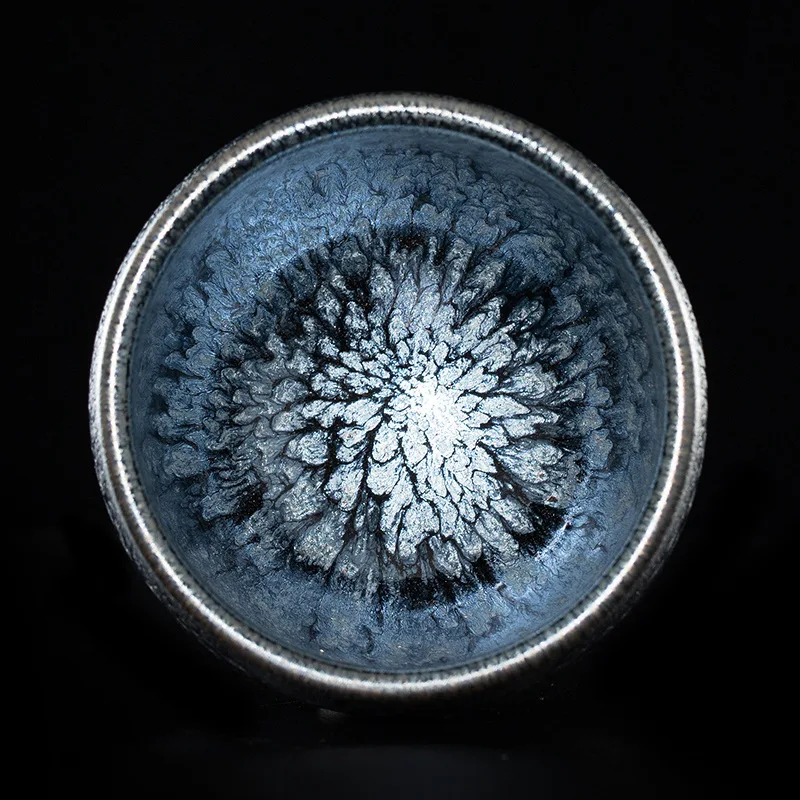 Jianyang Jianzhan الصانع بالجملة السيراميك مائة زهرة قطرة الزيت كوب ماستر كوب الكونغ فو فنجان شاي تذوق كوب سميك الجسم الشاي S #2