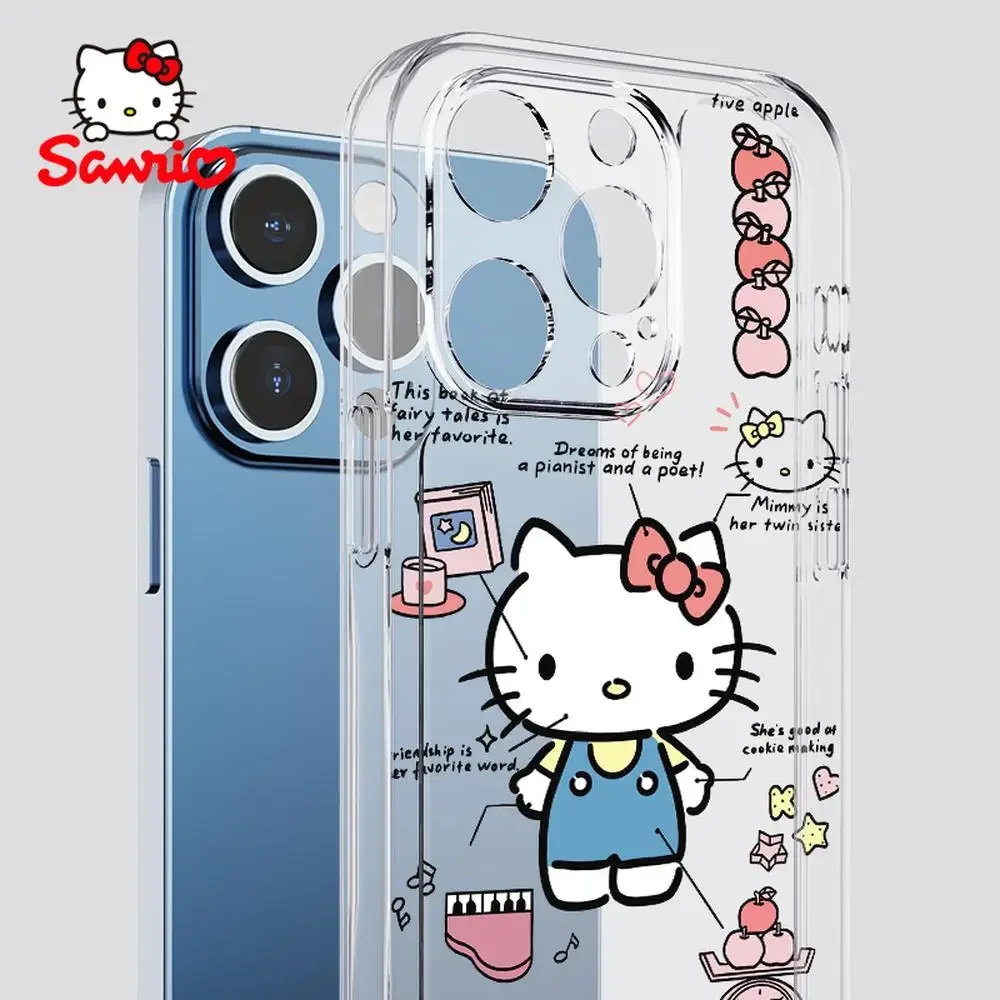 

Sanrio Hellokitty Iphone Cases Iphone 16/15/14/13/12/11/x/xs/xs Max Woman Iphone 16 Promax Case Kitty Cat Anime Accessory Gift