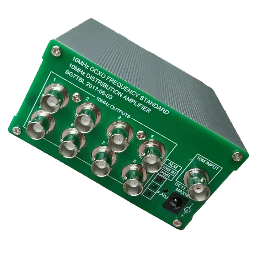 8 Port Output 10MHz Distribution Amp Dynamic Impedance Matching For Test Instruments Dual-mode Input Redundancy Design