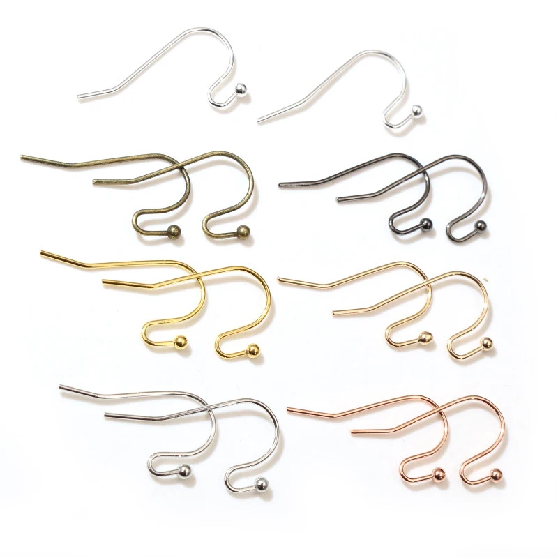 100pcs/lot 21x16mm DIY Earring Findings Earrings Clasps Hooks Fittings DIY Jewelry Making Accessories Brass Hook Earwire Jewelry