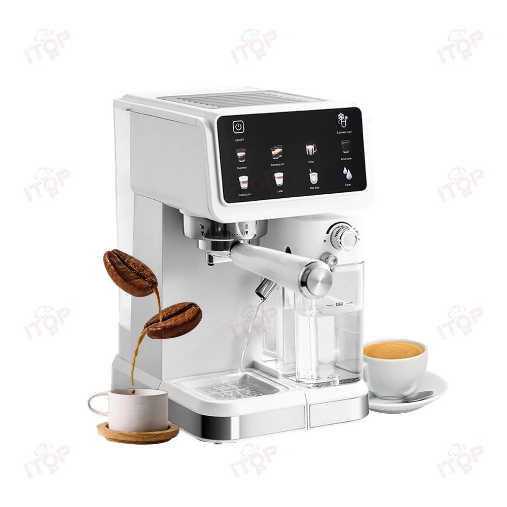 

Новый стиль 20-барной кофемашины для эспрессо с эспрессо, капучино, латте и резервуаром для молока