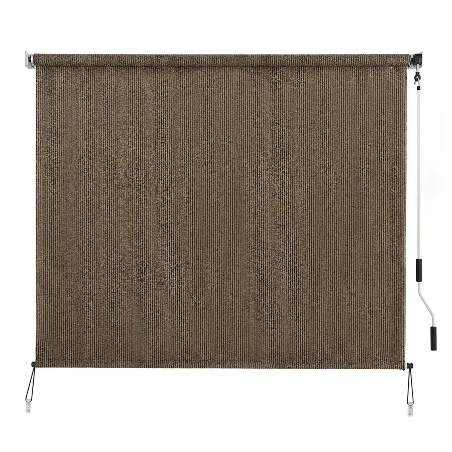

Outdoor Sunshade Roller Shades 96 W x 96 H, Cordless Roll Up Shade Blinds Privacy Screen with 90 UV Protection, Exterior Patio S