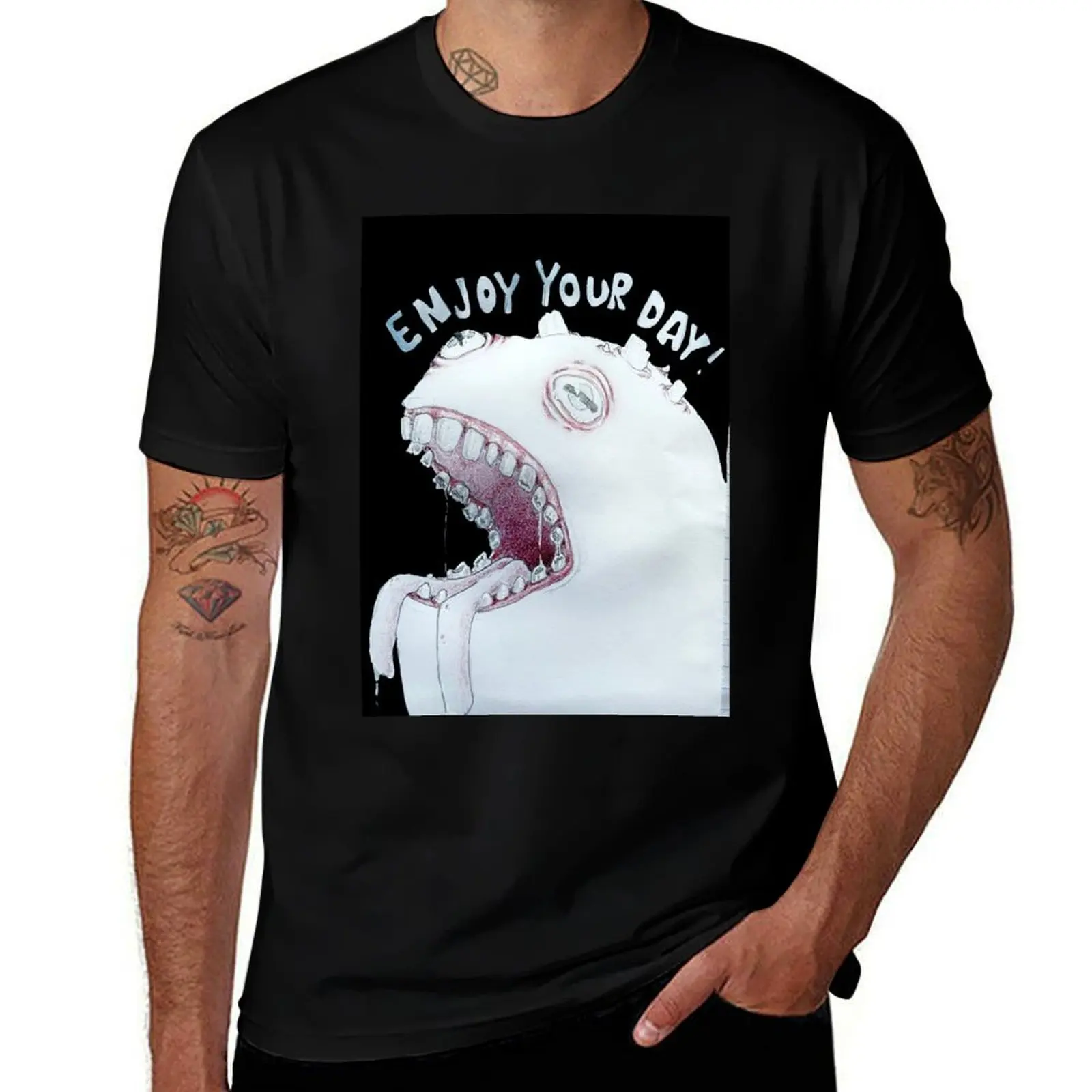 

Enjoy Your Day! T-Shirt Anime t-shirt customs luxury t-shirt men clothes