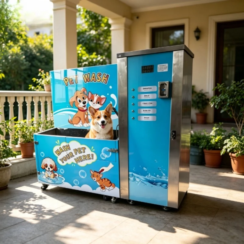 Custom Commercial Self-Service Dog Wash Basin Pet Washing Station, Labor Saving Dog Grooming Tub for Pet Shop Mall Business