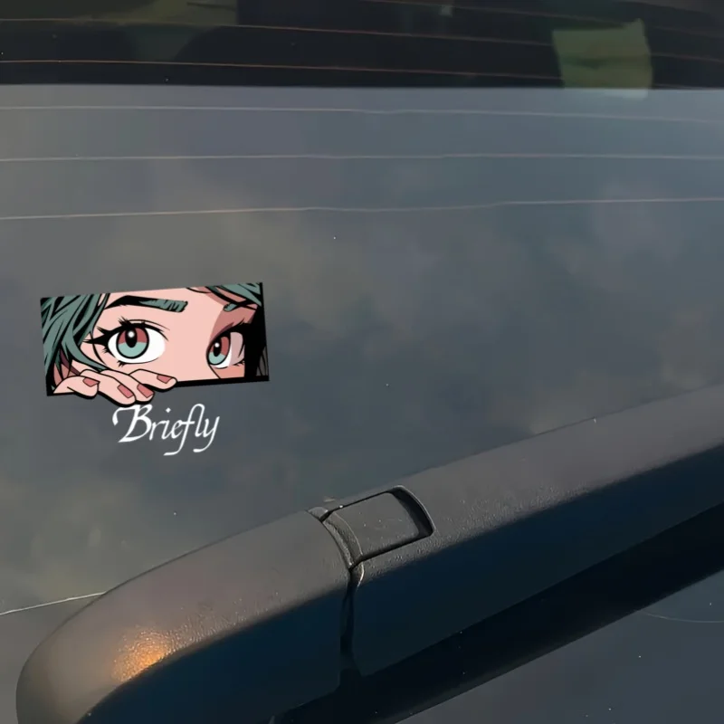 

1Pc Anime Girl Eyes Vinyl Sticker, Waterproof Decal for Car Window, Motorcycle Helmet & Laptop