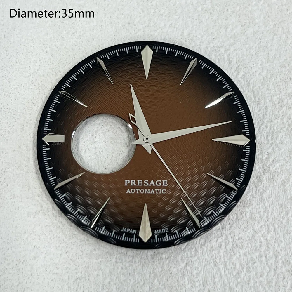 Quadrante NH38 35mm PRESAGE quadrante 40mm cassa dell'orologio con cinturino in pelle PRESAGE per movimento automatico giapponese NH38 SSA407J1 watchmods