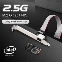 M. 2 2.5G Gigabit Ethernet Card 2500M Industrial Esports Network Adapter M2 (B+M Key) I226 Chip