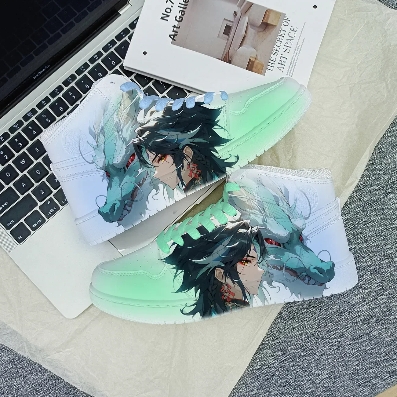 Anime Genshin Impact Xiao Cosplay Anime Little White Shoes Student Flat Bottom Casual Sports Shoes Halloween props gift view 4