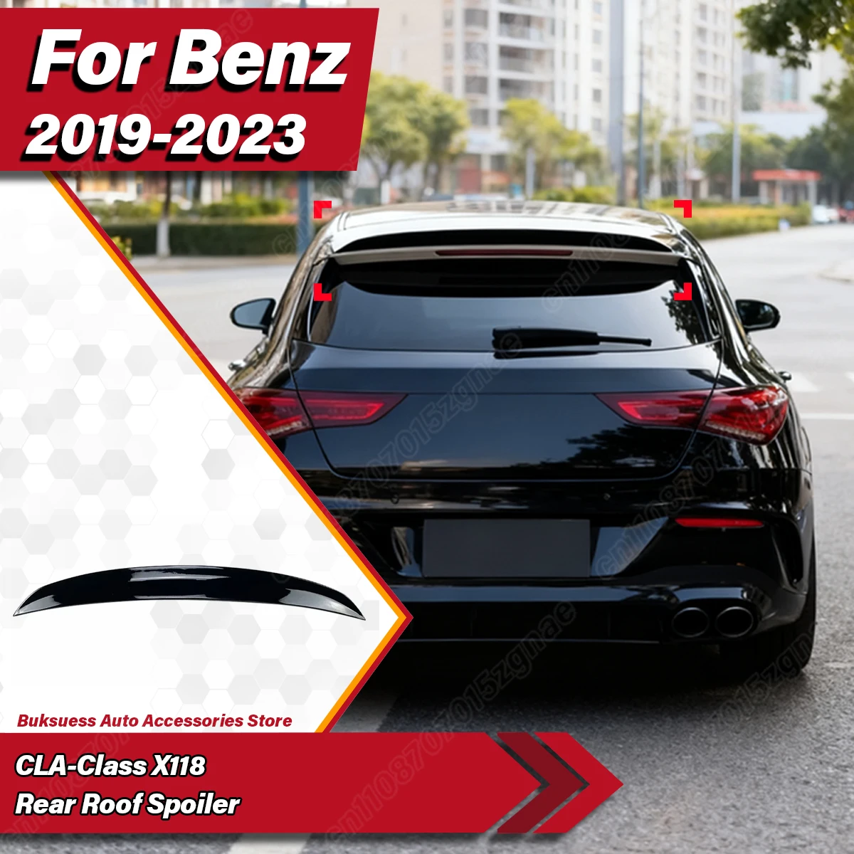

For Mercedes-Benz CLA-Class X118 2019 2020 2021 2022 2023 Automobile Rear Roof Spoiler Car Rear Trunk Wing Body Modification Kit