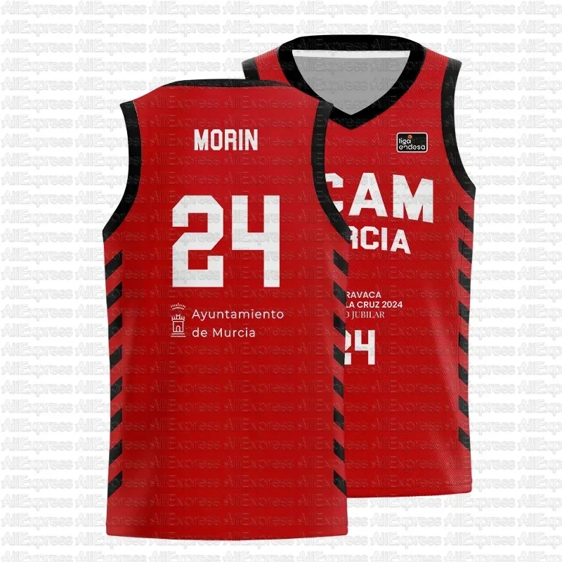 

New Arrivals Men's Tank Top 24_25 Season #31 Red Ucam Murcia Cf Basketball Jersey 2024 Summer Women's Clothing Kid's T-Shirts