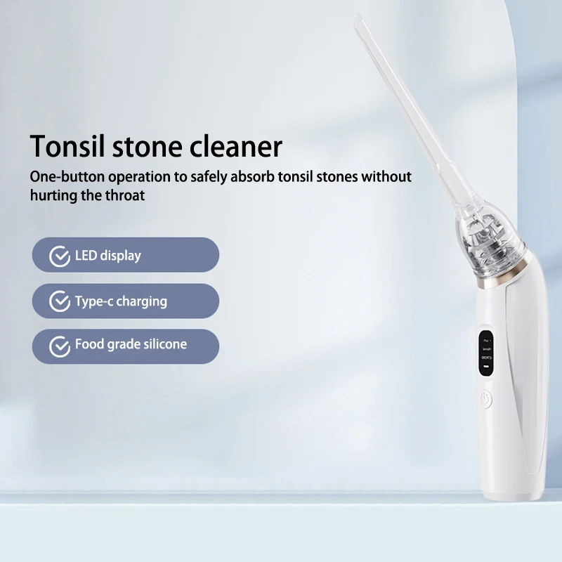 1pcs Electric Tonsil Stone Remover Tonsil Stone Removal Kit Vacuum With Irrigation Syringe Instant Suction Tonsil Stone Removal