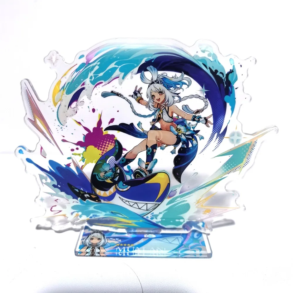 Anime Figure Kinich Mualani Barbatos Cyno Xiao Kaeya Acrylic Stand Model Plate Desk Decor Standing Sign Fans Gifts