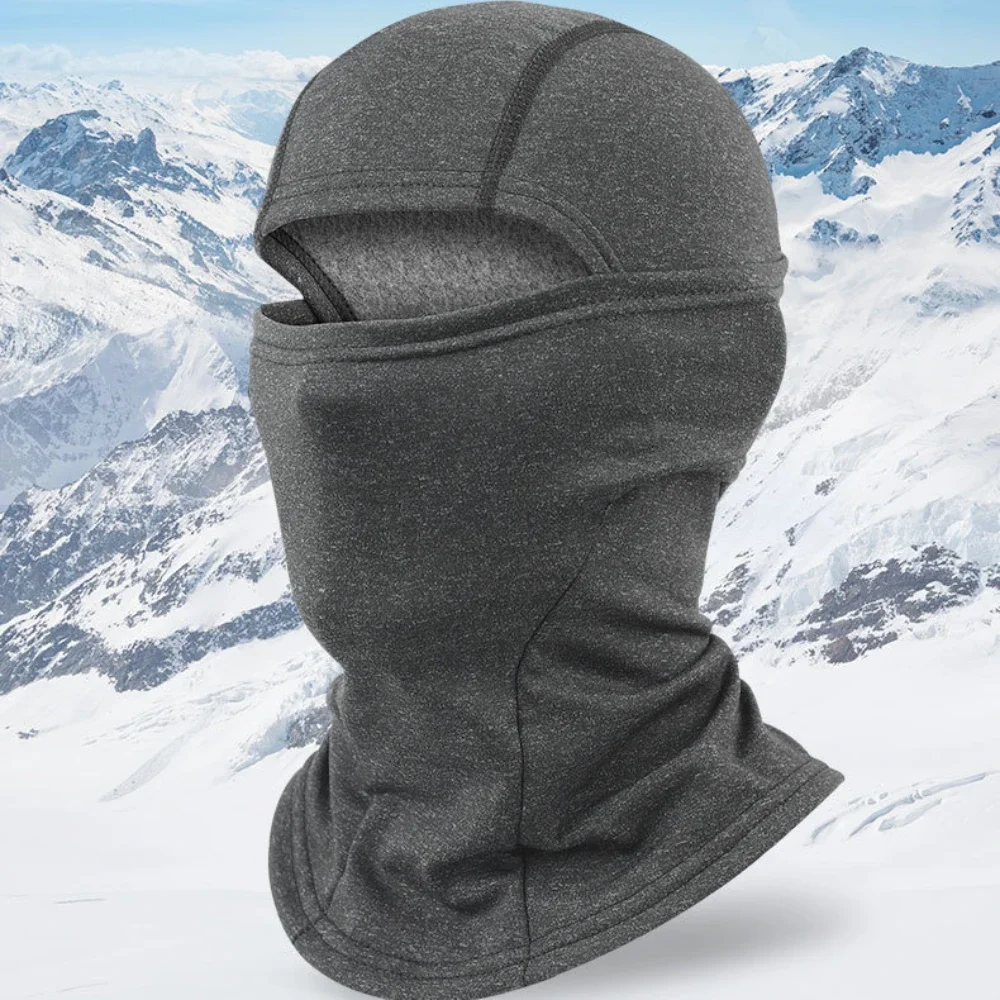 Warm Cycling Mask Motorcycle Mask Helmet Head Cover Balaclava With Fleece Windproof Neck Cover Cold Ski Mask Winter