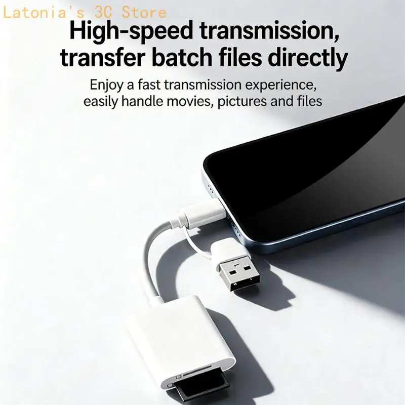USB C To Memory Card Reader Replacement For Mobile Phone Laptop Accessories X3UB