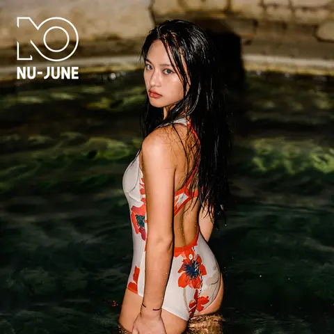 자세히 둘러보기 Nu-june 꽃 원피스 수영복 섹시한 백 레스 레이스 바디 슈트 수영복 여성용 모노 키니 비치 수영복 수영복