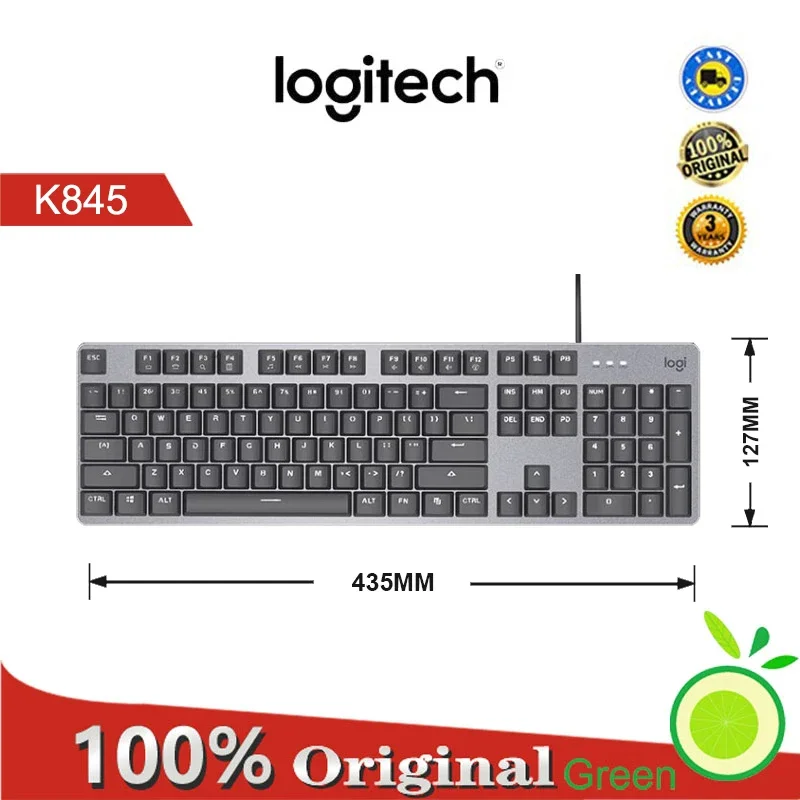 

Logitech K845 keyboard wired mechanical backlight game office typing USB computer esports chicken eating authentic